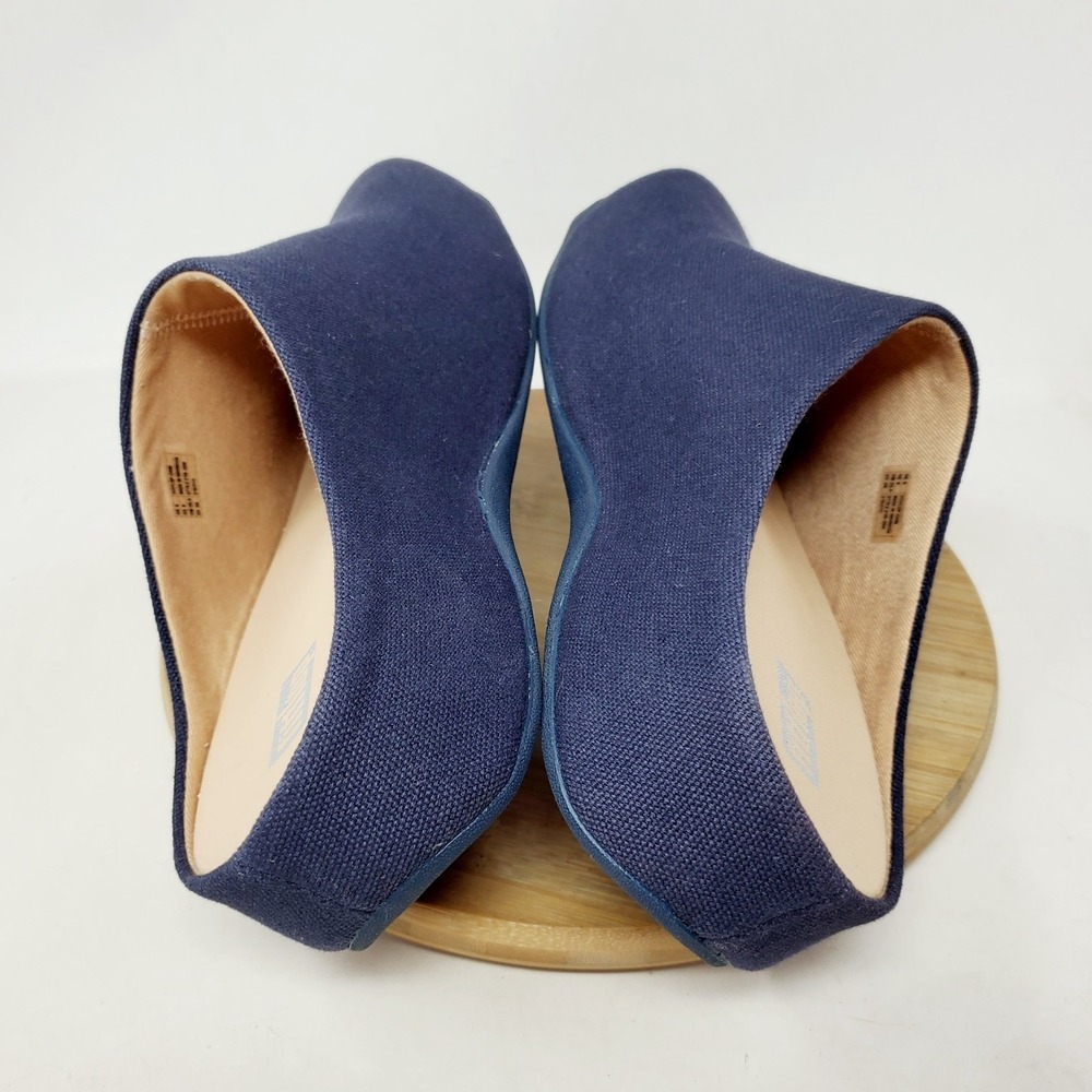 Fit Flop Shuv Clogs Womens 8 Blue Canvas Slip On Platform Shoes - Picture 10 of 15